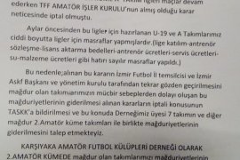 Karşıyaka Amatör Futbol Kulüpleri Derneği'nden açıklama