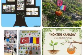 Çandarlı Cumhuriyet İlkokulu 4-A sınıfı ''Kökten Kanada''da biz de varız dedi