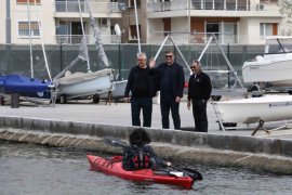 Kanocu çifti Çanakkale'ye Başkan Tugay uğurladı