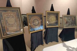 Kur’an kursu öğrencilerinin sergisi gözleri kamaştırdı