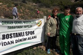 Bostanlıspor yanan alanı ağaçlandırıyor