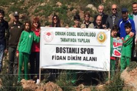 Bostanlıspor yanan alanı ağaçlandırıyor