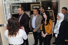 Halk Eğitim Tezhip Yıl Sonu Sergisi açıldı