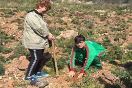 Bostanlıspor yanan alanı ağaçlandırıyor