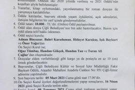 Fakir Baykurt Roman Yarışması?na katılmaya ne dersiniz?