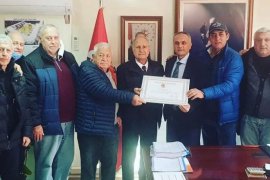 TÜFAD'tan müdür Yelek'e teşekkür belgesi...