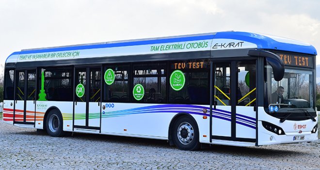  Elektrikli otobüsler yola çıkıyor 