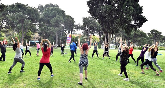 Kültürpark'ta sabah sporu keyfi