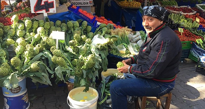 Çevreci Manav Yaşar'dan enginar seferberliği...