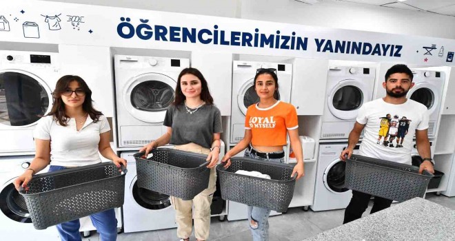 Üniversite öğrencilerine ücretsiz çamaşırhane hizmeti