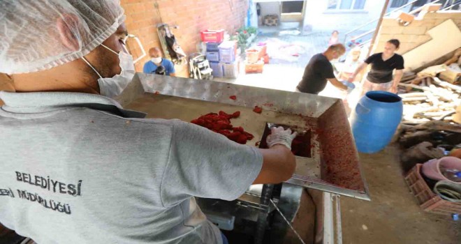 Efes Selçuk'ta salça zamanı