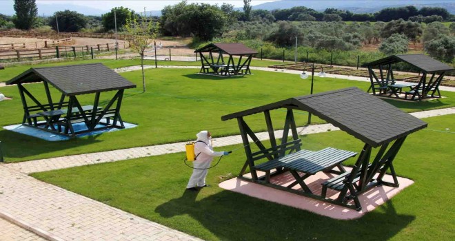 Ödemiş’te dezenfeksiyon mesaisi tam gaz