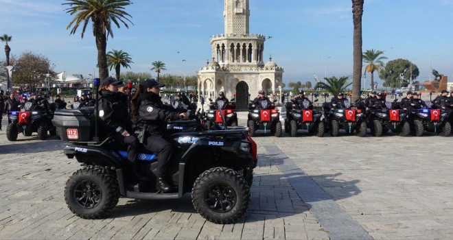 İzmir Emniyet Müdürlüğü'ne 20 ATV ve 5 motosiklet