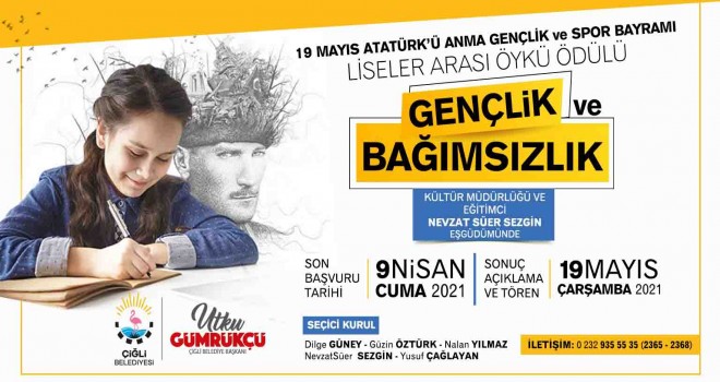 Çiğli'de Liseler Arası Öykü Ödülü için başvurular başladı