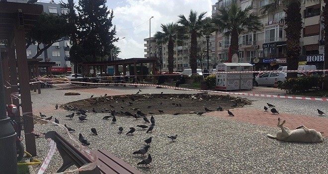 Balıkçı Parkı’ndaki havuz yerle bir oldu