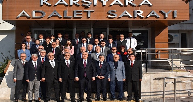 Yargıtay Başkanı ve Yargıtay Cumhuriyet Başsavcısı Karşıyaka Adliye Sarayı’nı ziyaret etti