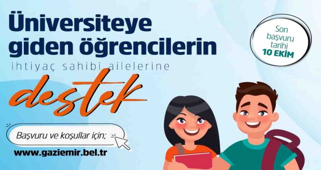 Gaziemir'de üniversite öğrencilerine ekonomik destek