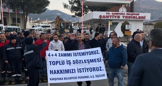 Karşıyaka Belediyesi İşcileri zam istiyor...