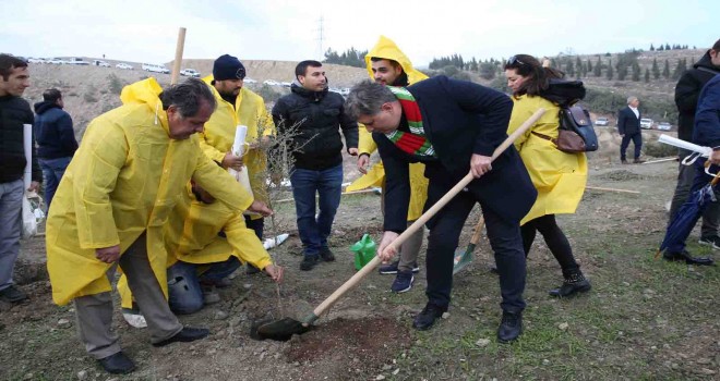 Karşıyaka'da 40 bin fidan toprakla buluştu