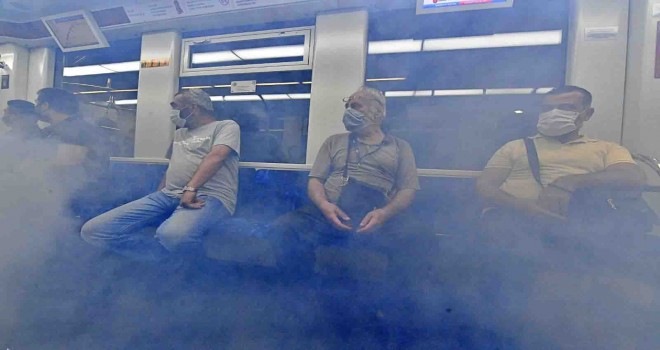 Metroda film gibi tatbikat