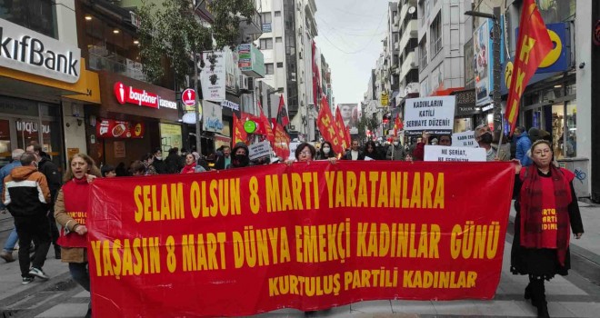 Halkın Kurtuluş Partisi'nden Karşıyaka'da 8 Mart eylemi