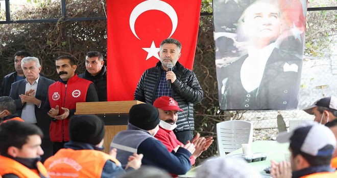 Başkan Sandal'dan işçilere: Her zaman yanınızdayız