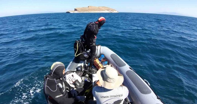 İzmir İtfaiyesi’nin dalgıçları Sarp'ı arıyor