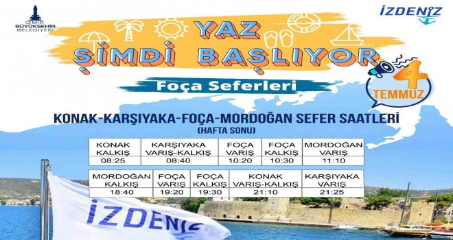 ​İZDENİZ’de yaz seferleri başlıyor