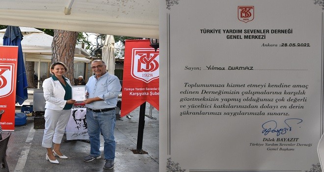 Yılmaz Durmaz'a ödül...