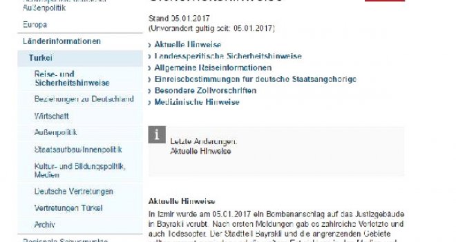 Almanya'dan İzmir saldırısı sonrası seyahat uyarısı