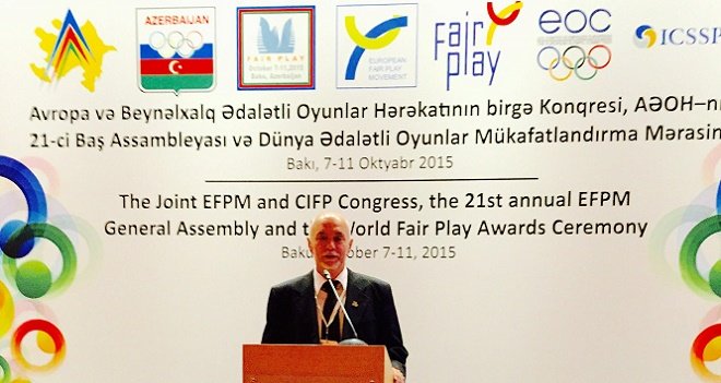 Avrupa Fair Play Büyük Ödülü Avni Erboy'a verildi