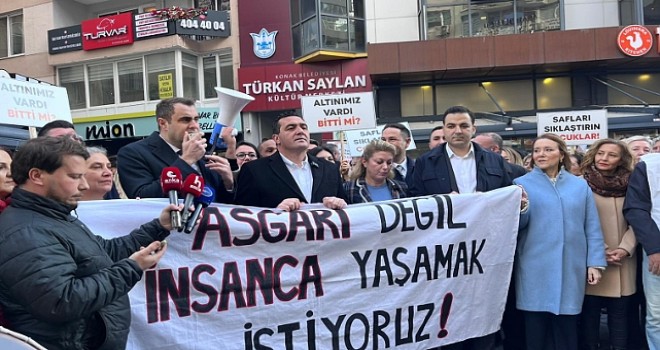 CHP İzmir asgari ücret için sokakta
