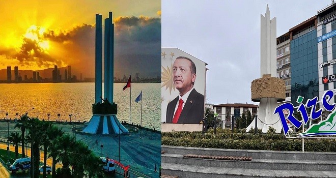 Rize Belediyesi Karşıyaka Anıtı’nı taklit etti…