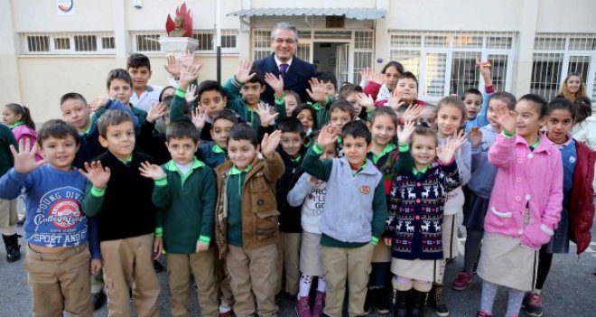 Başkan Akpınar, miniklerle sohbet etti...