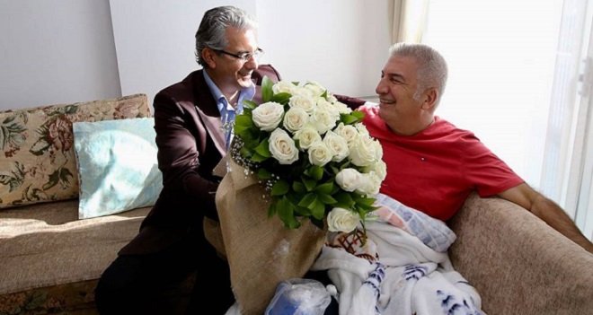 Başkan Akpınar'dan eski başkan Durak'a geçmiş olsun ziyareti...