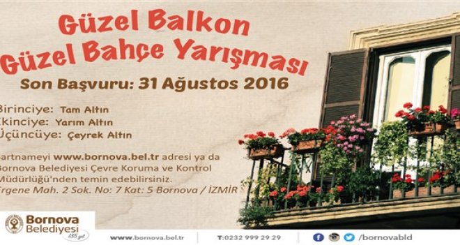 Bornova en güzel balkon ve bahçesini seçiyor