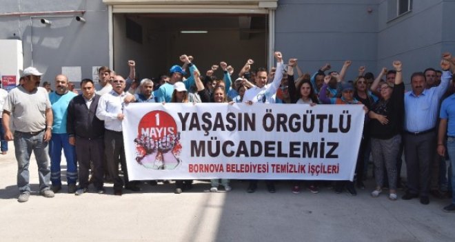 Bornova’nın emekçileri omuz omuza 1 Mayıs Emek ve Dayanışma Günü’nü kutladı