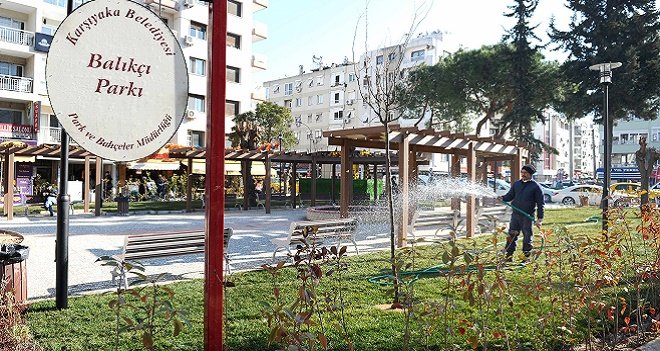 Bostanlı Balıkçı Parkı yeni görünüm kazandı