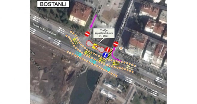 Bostanlı Deresi çevresinde yeni trafik düzeni