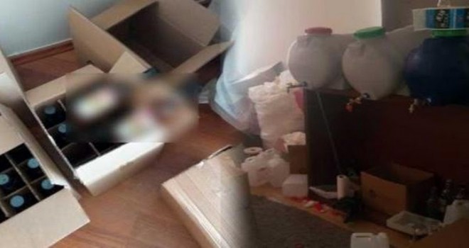 Karşıyaka'da sahte içki imalathanesi