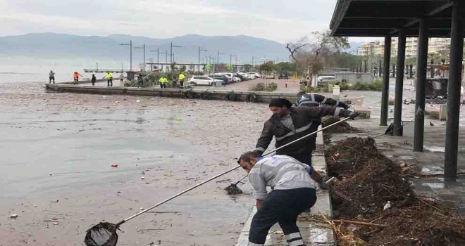 İzmir Büyükşehir ekipleri yaraları sarmak için sahada