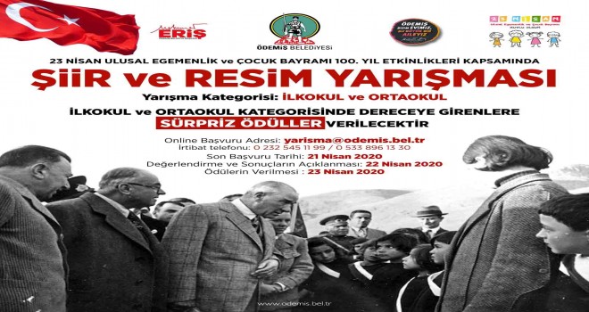 Ödemiş Belediyesi’nden 100. yıl şiir ve resim yarışması