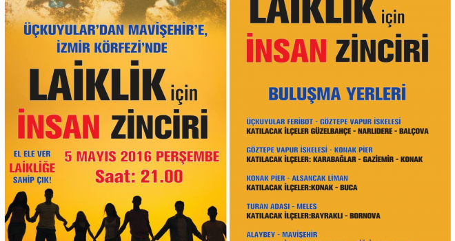 CHP İzmir'den ''Laiklik için insan zinciri''