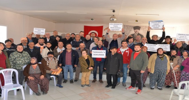 Karagöl'e taş ocağı yapılmaması için toplandılar