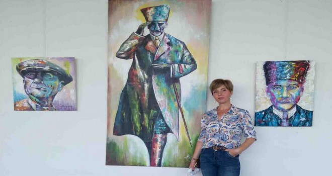 Boşnak kızından harika Atatürk resimleri
