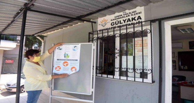 Karabağlar’da muhtarlara duyuru panosu