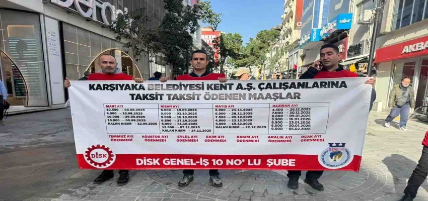 KENT A.Ş. işçileri Karşıyaka'da bildiri dağıttı