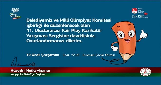 Dünya Fair Play Karitatür sergisi Karşıyaka'da...