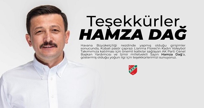 Karşıyaka'dan Hamza Dağ'a teşekkür