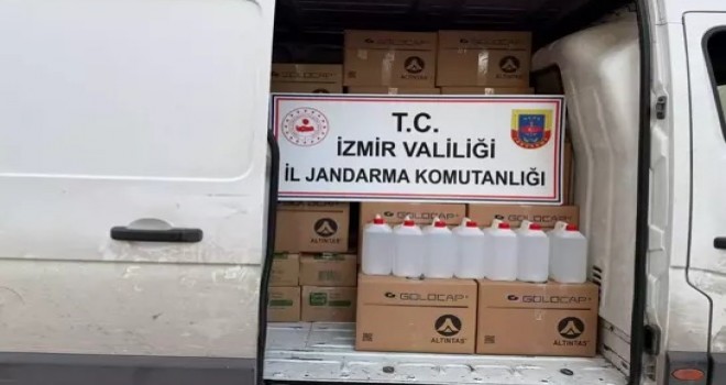 Karşıyaka'da 1 ton etil alkol ele geçirildi